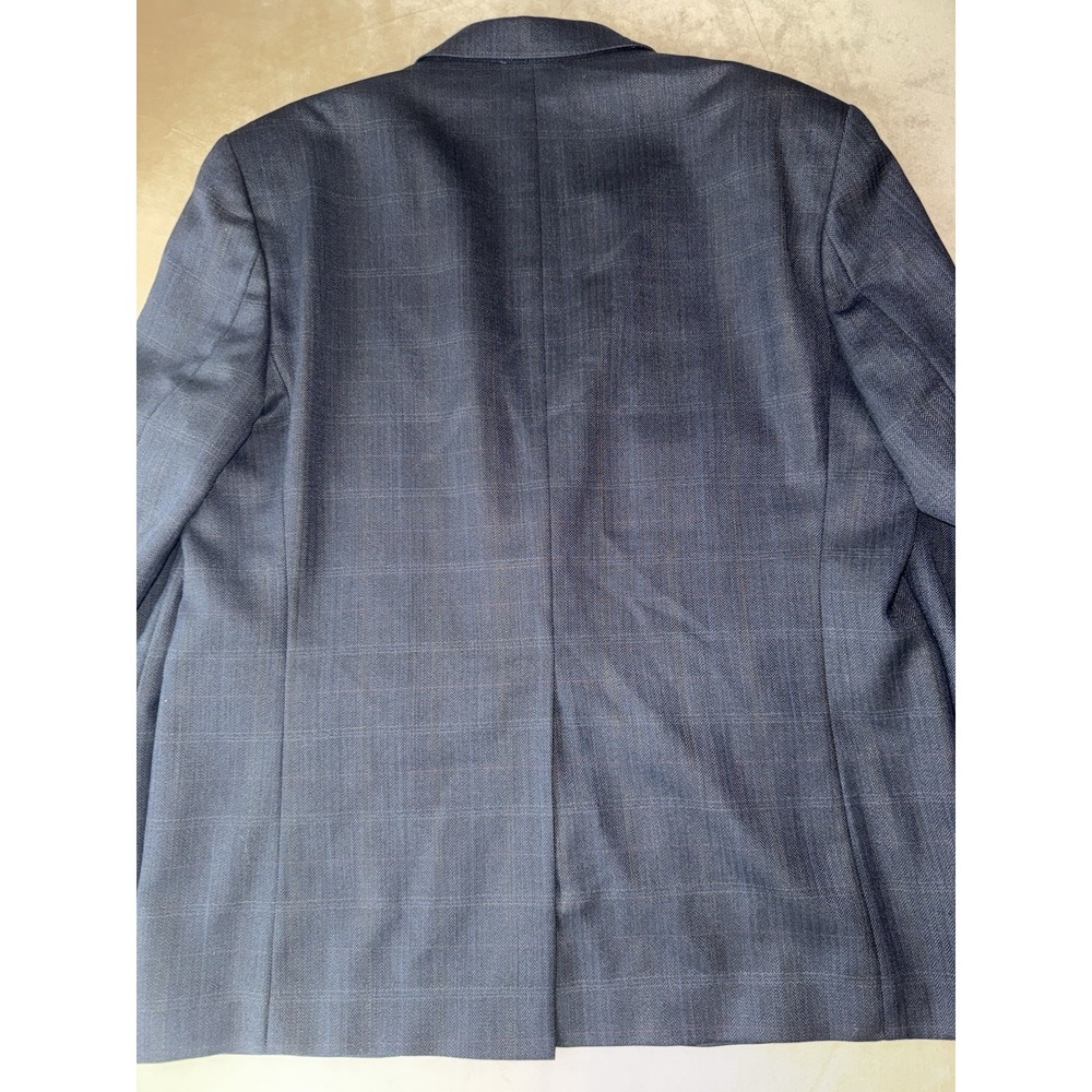 Lauren Ralph Lauren 100% Wool Herringbone Blue Blazer Size 42S - Picture 7 of 16
